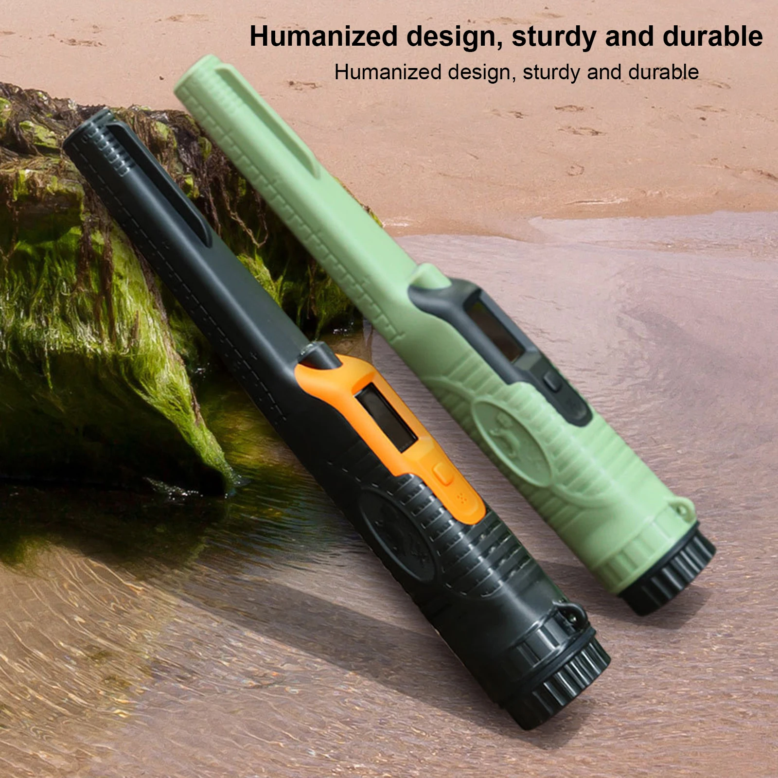 

LCD Display Fully Waterproof High Sensitivity Metal Detector with Pouch Accessory Wild Treasure Hunting Pinpoint Detector