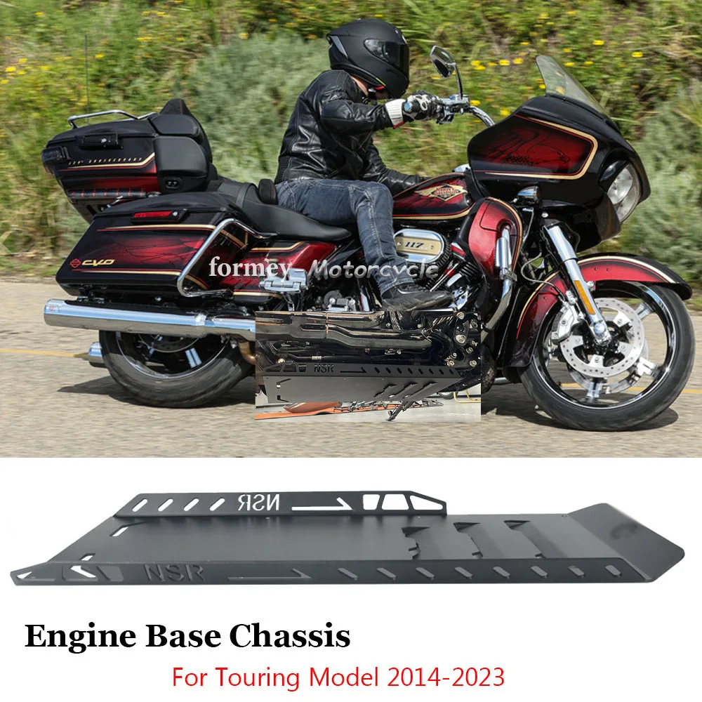 

2014-2023 2022 Engine Guard Skid Plate Protector For Harley CVO Road Glide Road King Street Glide Motorcycle Accessories Black