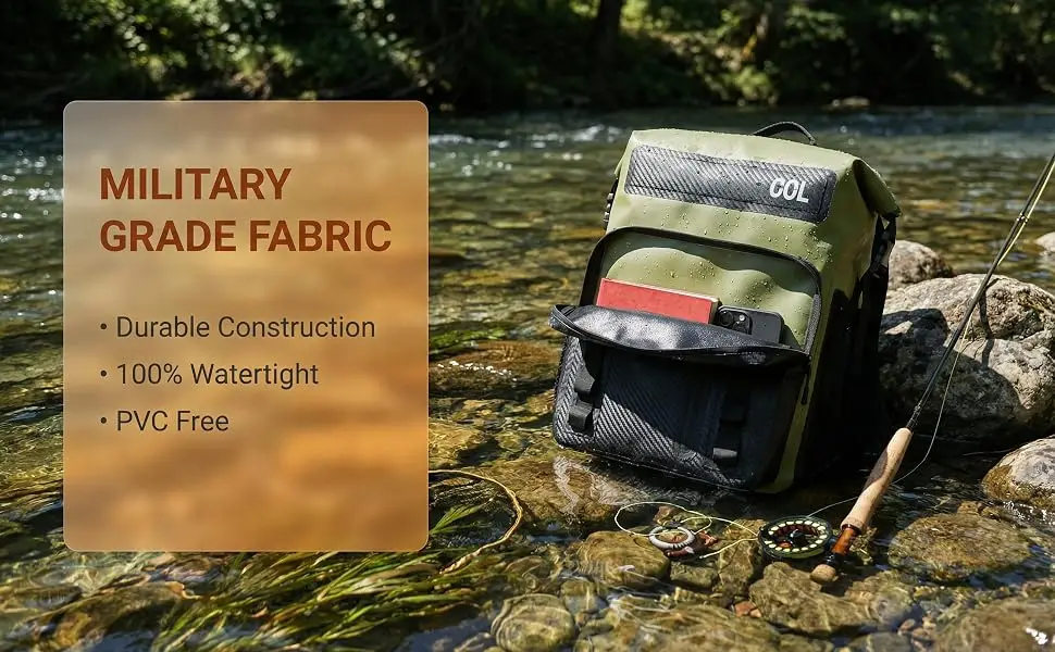 35L Wasserdichter Schwimmrucksack Motorrad-Hecktasche Trockene Gepäcktaschen für Kajak, Wandern, Reisen, Strand, Driften, Surfen, Tauchen – Detail 3