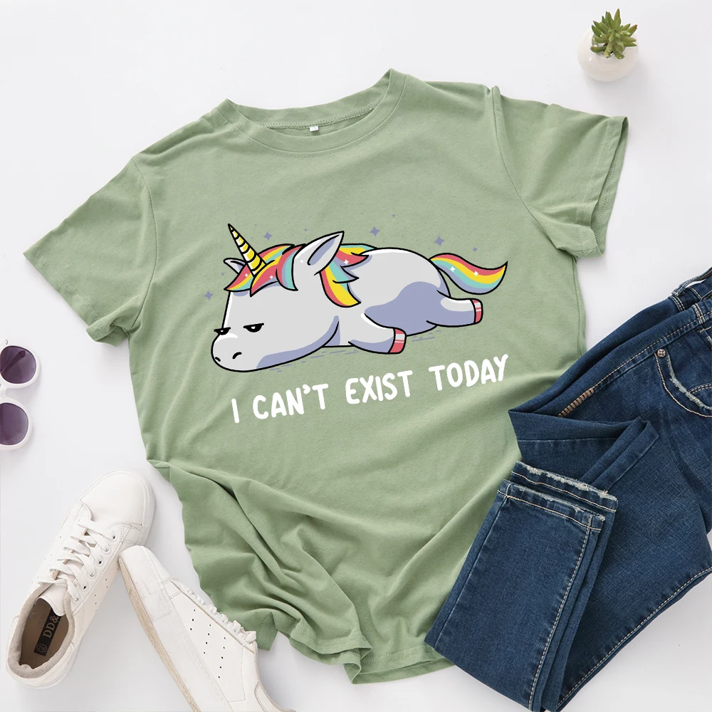 

Summer Women's Loose Fit Thin ort Sve T-irt Street Sle round Ne Print Cotton Casual Fun Animal Text Pattern