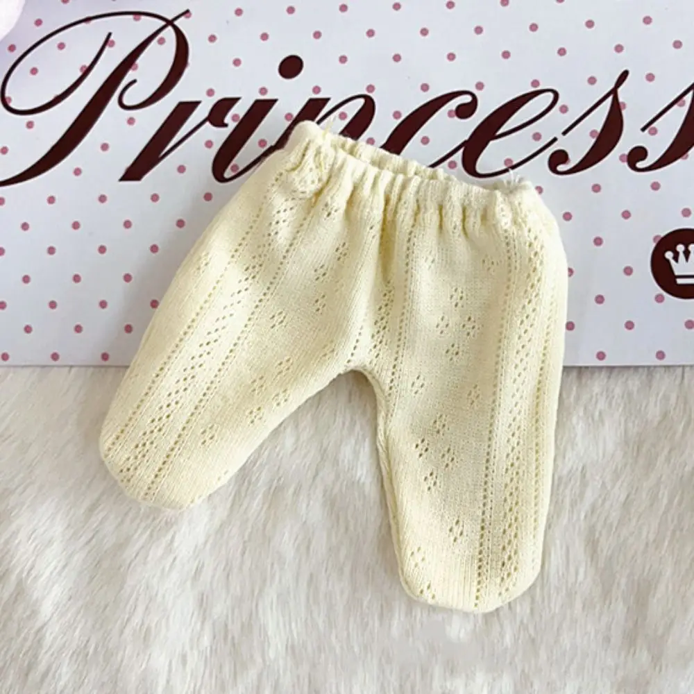 20CM Doll Pants Soft Hollow Out Leggings Candy Color Patterned Knitted Pantyhose For Idol Dolls Casual Wears Accessories Toys