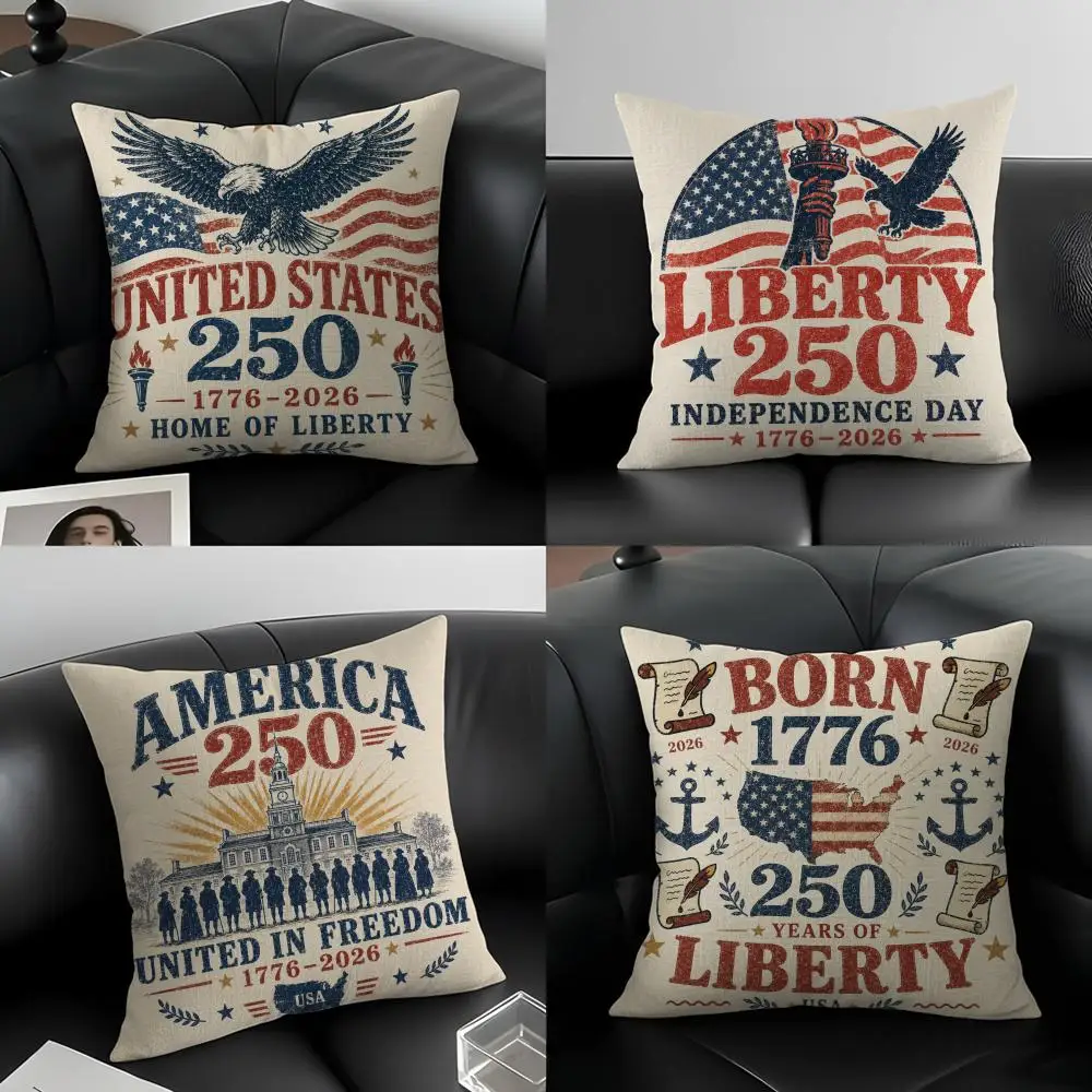 Movie Independence Day 250 Cushion Cover Natural Linen Pillowcase Set, All-in-One Decor for Sofa, Bedroom & Chair