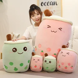 Kawaii Plüsch Milch tee weiche Blase Tee tasse Peluche Spielzeug Essen Kissen Raum dekor Weihnachten Geburtstags geschenke für Mädchen Baby