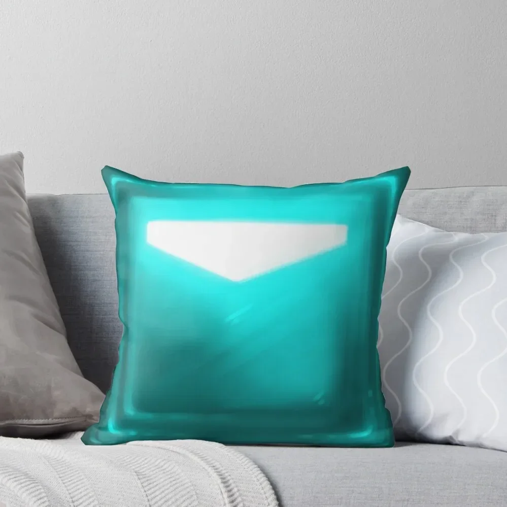 Beat Saber - Cyan Turquoise Cube Block Throw Pillow Decorative Cushions For Living Room Pillows Aesthetic pillow