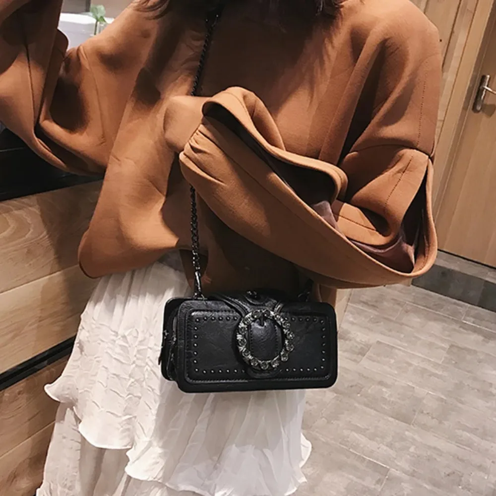 

Ins New Super Hot Small Bag Women's Trendy Retro Small Square Bag Korean Version Versatile - Fashion Luxury Women's Shoulder Bag