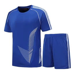 Adult Children Football Jerseys Men Boys Girls Soccer Sets Short Sleeve Kids Football Uniforms Soccer Fitness Tracksuit Suits 10