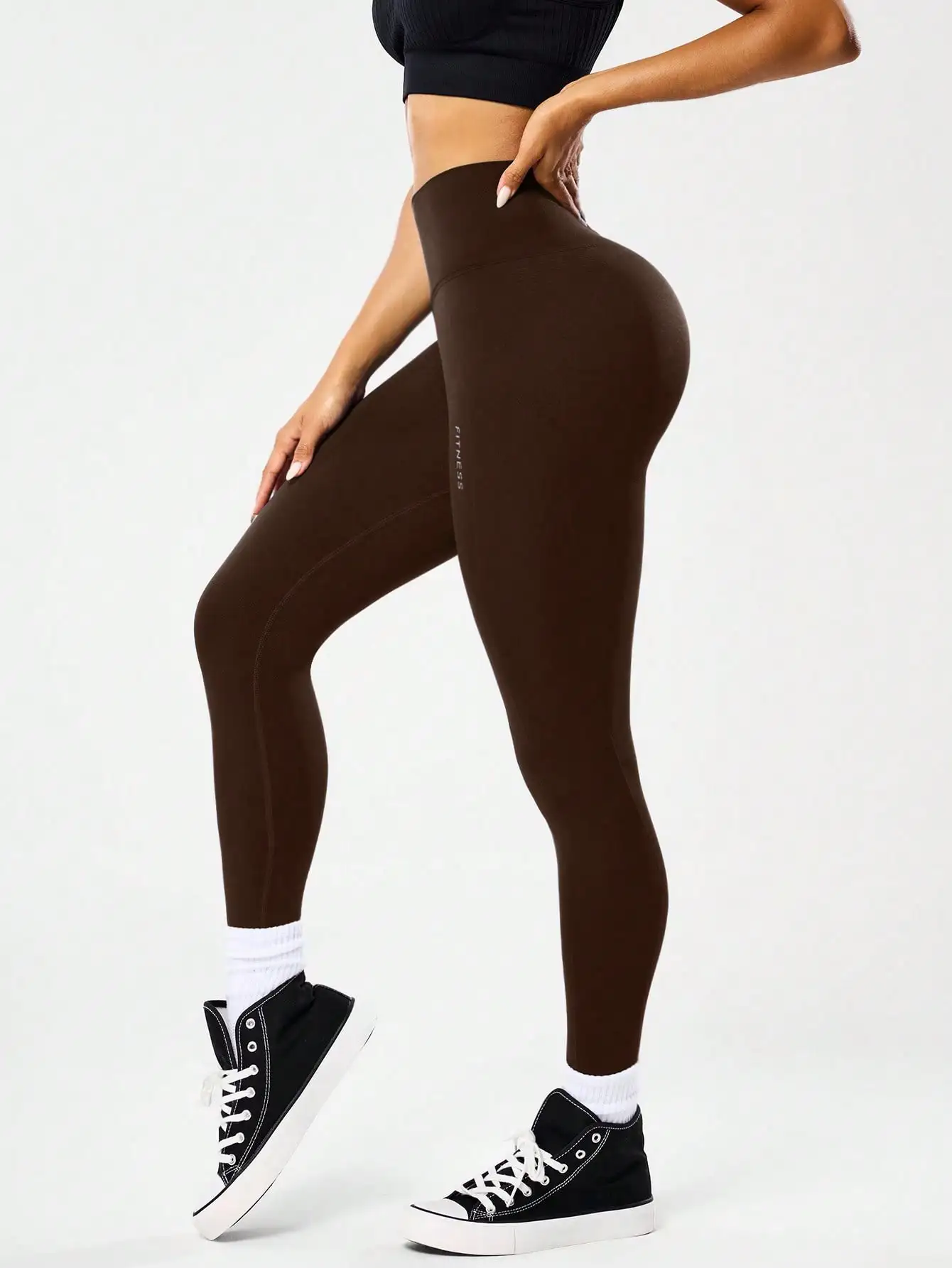 High-waisted seamless yoga leggings for women, fitness yoga pants with four-way stretch fabric, abdominal shaping, suitable for - view 6