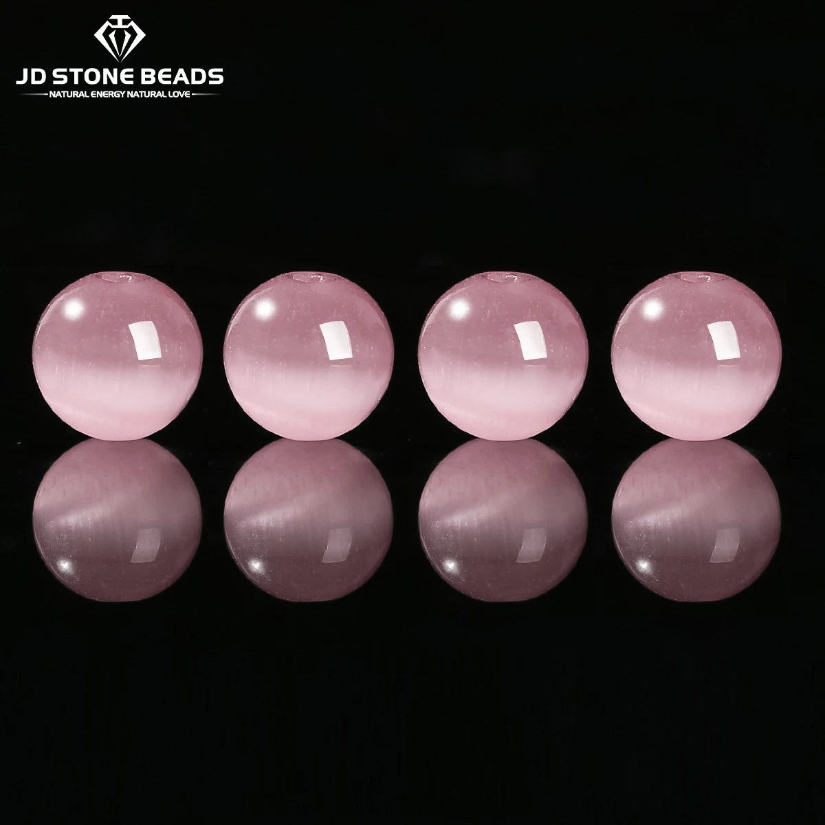 

10 Pcs/lot Natural Dark Pink Cat Eye Stone Bead Round Loose Spacer Bead for Jewelry Making DIY Necklace Bracelet Accessory