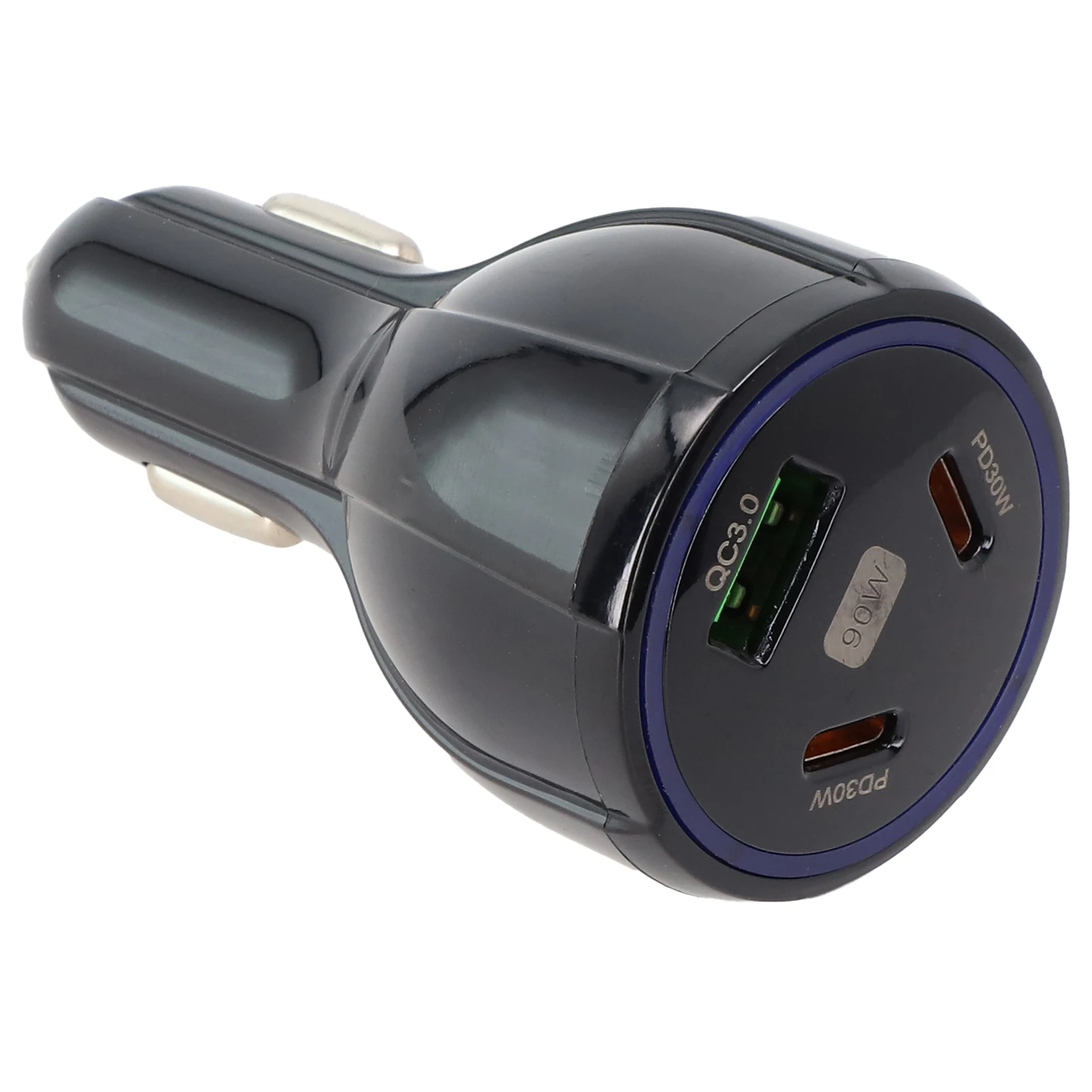 

Автомобильное зарядное устройство LED мощностью 90 Вт, три порта, быстрая зарядка, интеллектуальная защита от перенапряжения и перегрева, широкая совместимость