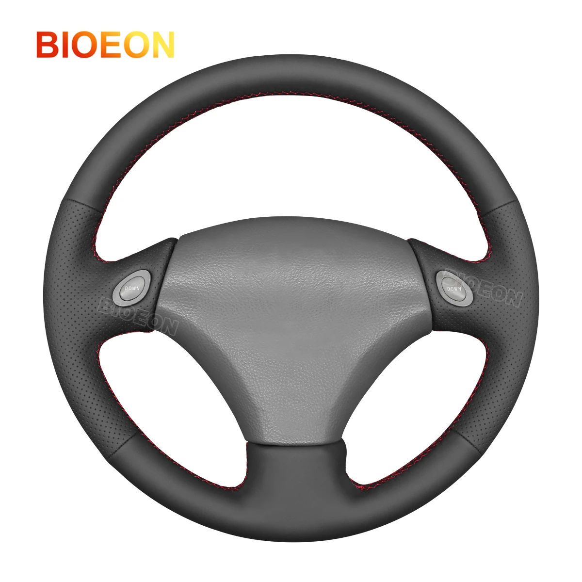 BIOEON Black PU Artificial Leather Steering Wheel Cover Braid for Toyota Aristo 1998-2005