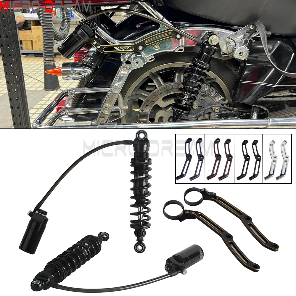 

Motorcycle Twin Rear Damper Kit Shock Absorber For Harley Touring Electra Glide FLH EFI FLHTI FLHTCUI FLHTK FLHTPI FLHTKSE 14-Up