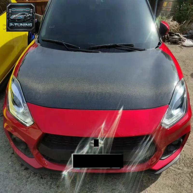 18-21 مناسب لسوزوكي سويفت 4th هاتشباك هود ZC33S ألياف الكربون محرك هود بونيه طقم الجسم #2