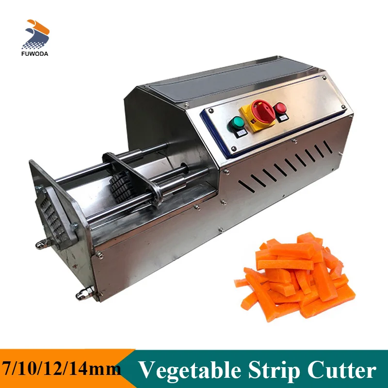 

Commercial 220V 110V Vegetable Fruit Strip Cutter 370W Potato Chips Cutting Machine 7mm-14mm Kitchen Appliance Household