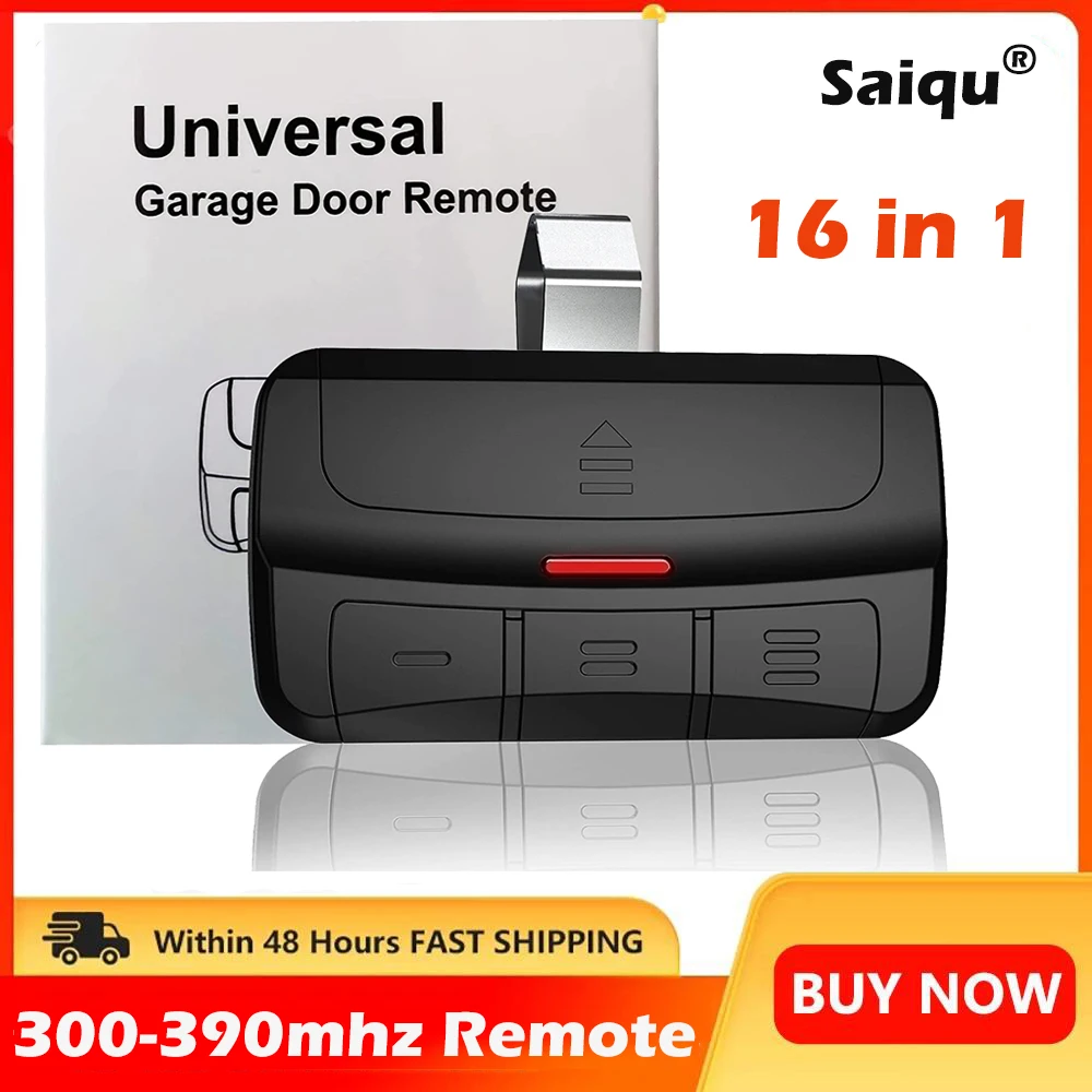 controle remoto universal para porta da garagem portao eletronico comando compativel com genie linear 16 em 300390mhz 01