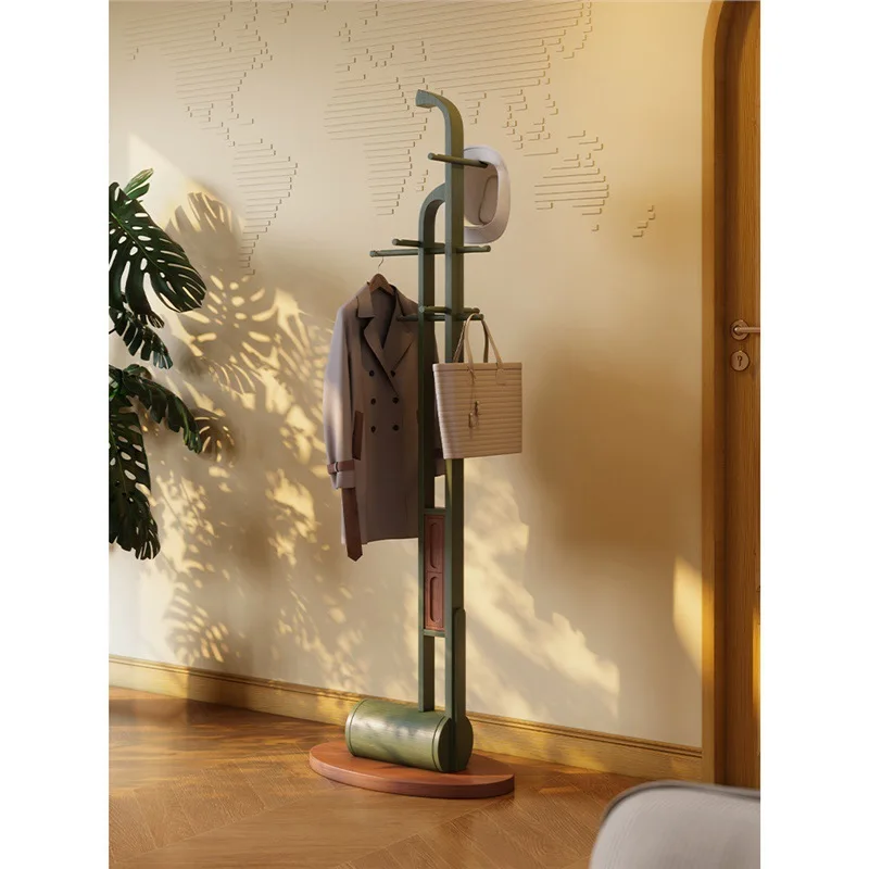 

French retro solid wood coat rack floor-to-ceiling bedroom hanger medieval home living room hanger bag rack