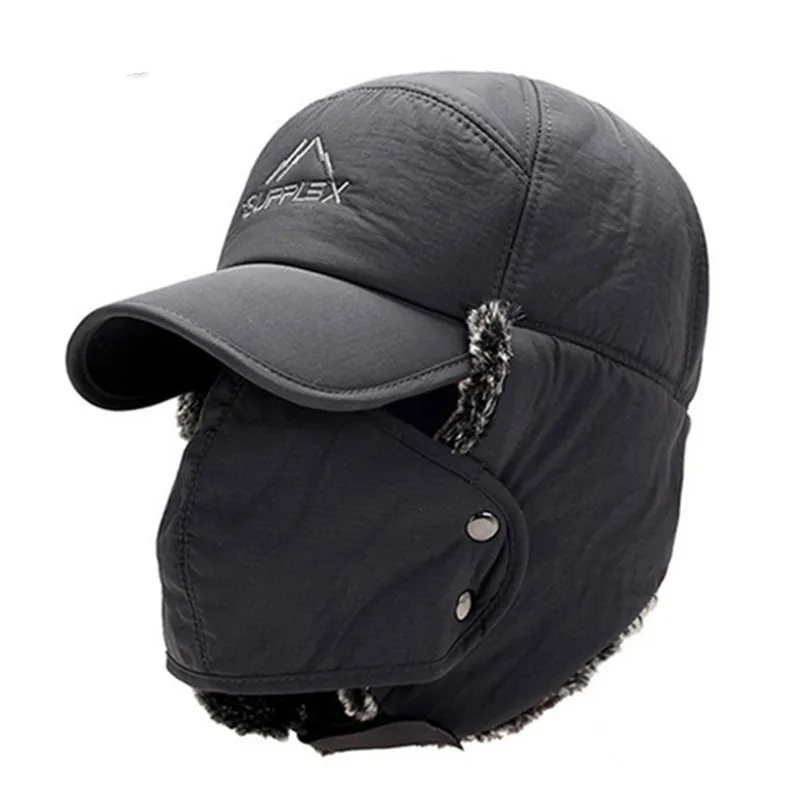 Bomber Hoeden Warm Pluche Oorkleppen Ademend Masker Hals Dikker Winter Cycle Cap Sjaal Set Vrouwen Mannen Warme Muts 20222 New