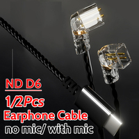 Braided Cable 0.75mm Dual-pin Extension Cord TYPE-C Headset Wire Replacement Accessories for CCA/KZ/TRN/QDC/DUNU/SIMGOT