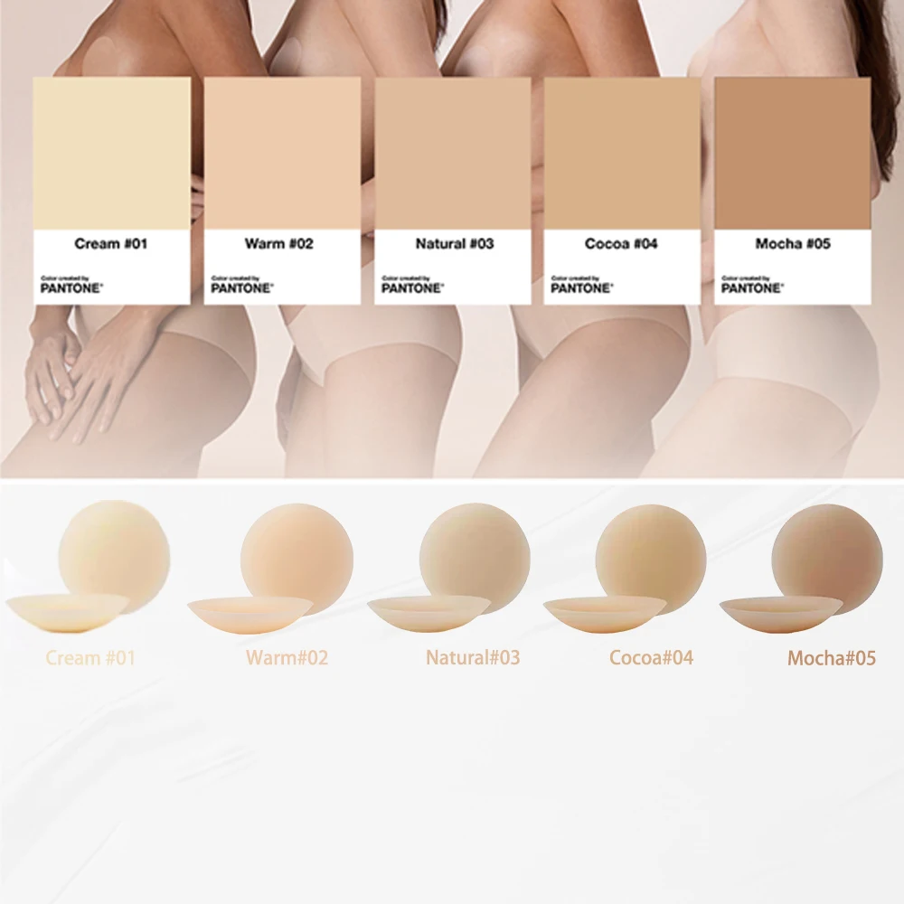 رقع صدر نسائية صيفية رفيعة غير مرئية من السيليكون مصممة خصيصًا لفساتين الزفاف لمنع عيوب خزانة الملابس #2