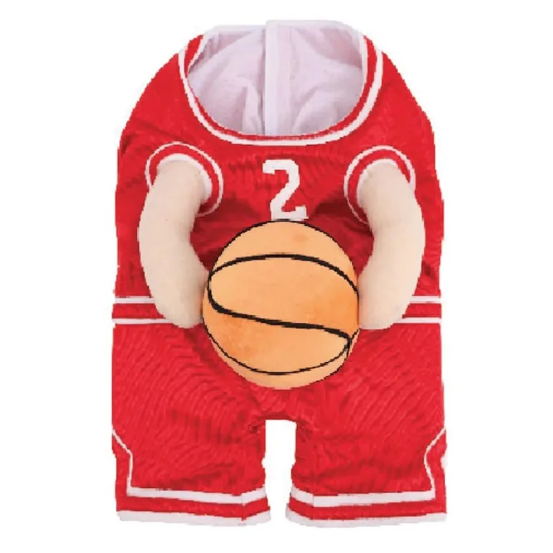 Creative New Style Dog Basketball Costume With Ball Jumper Jersey Sweater Clothes For Large Dogs Apparel Clothing Puppy Supplies