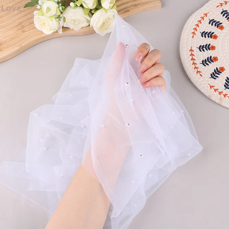 [L&P] 진주 메쉬 소품 네일 폴리시 핸드헬드 장식 네일 강화 사진 촬영 배경 천 네일 액세서리 ﻿