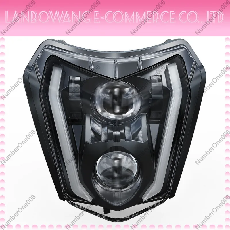 Die-casting Aluminum LED Motorcycle Headlight Modified Front Headlamp For KTM Dirt Bike Scooter