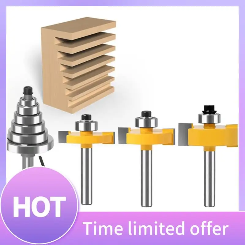 

B69C 1/4 Inch Adjustable Mortising Knife Set Bearing Notching Knife Woodworking Router Drill Bits For Wood Grooving