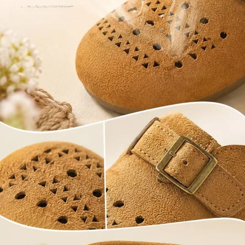 Women's Summer Thick Bottom Slip-On Sandals Open-Toe Platform Clog Shoes round Toe Convenient Glue-Welding Process Outdoor Footw view 6