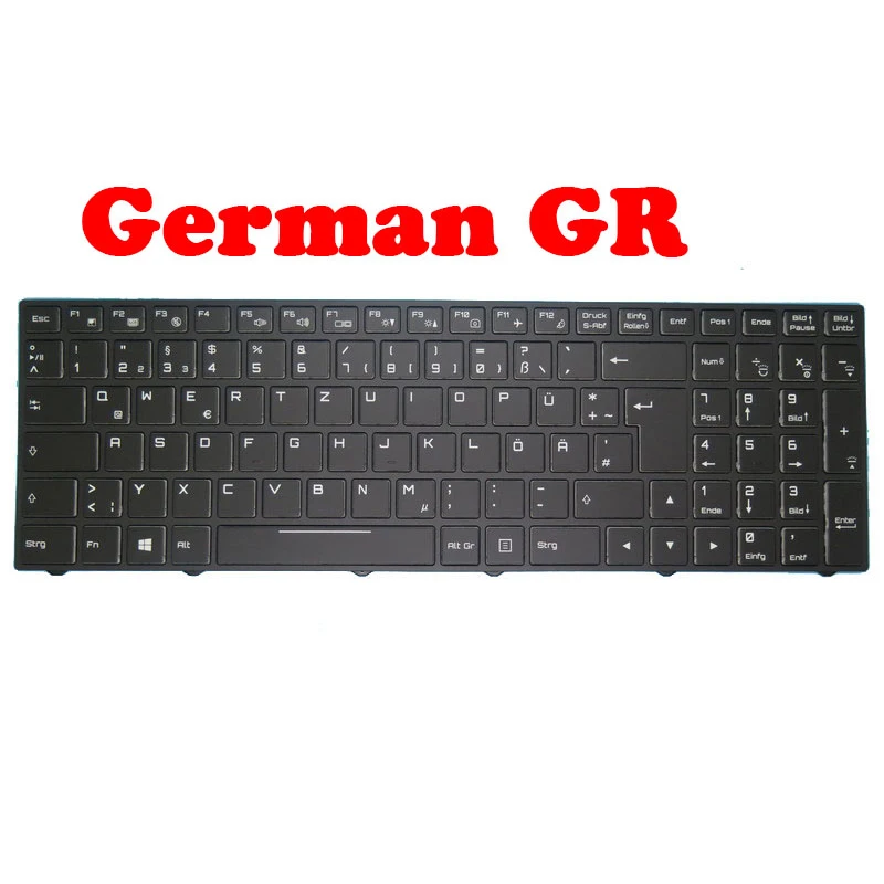 Imagem -02 - Teclado para Notebook com Frame para Medion Erazer Retroiluminado França Alemão Espanhol Eua X17801 Md61511 Md61568 Md61569 Md61595 Md6159