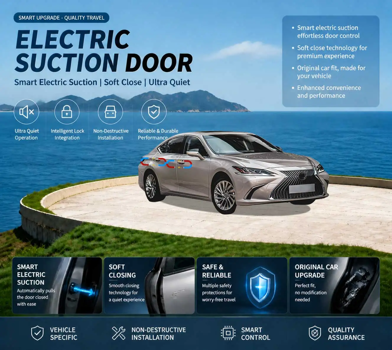 

Car Specific Car Modification Auto Suction Soft Close Door Modification Parts & Accessories For Lexus ES 7th gen XZ10 2018-2025