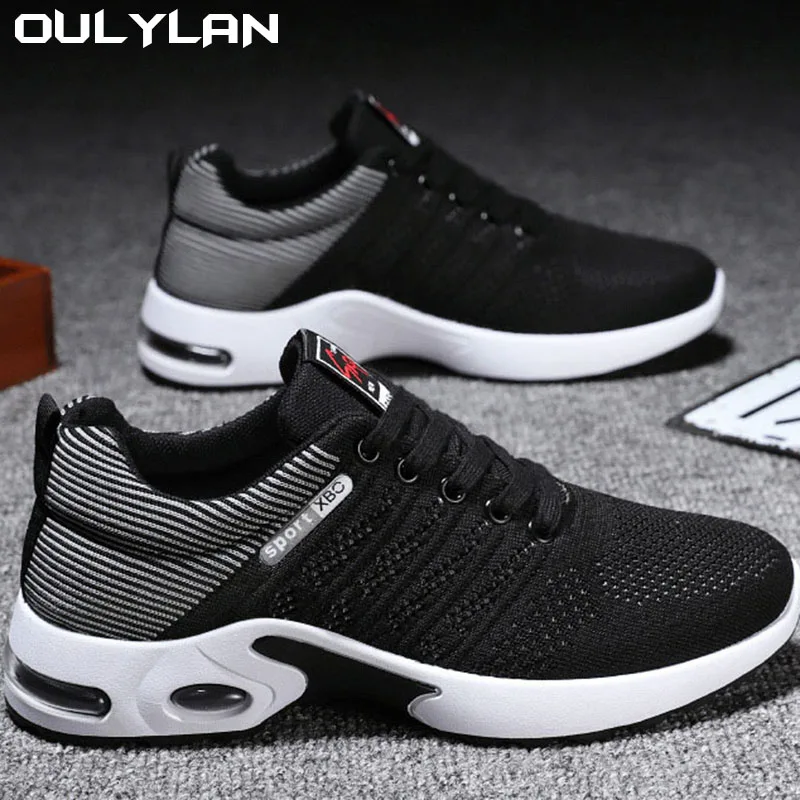 

Oulylan Men's Designer Mesh Sneakers Lace-Up Male Outdoor Sports Walking Tennis Shoe Running Shoes For Men Lightweight