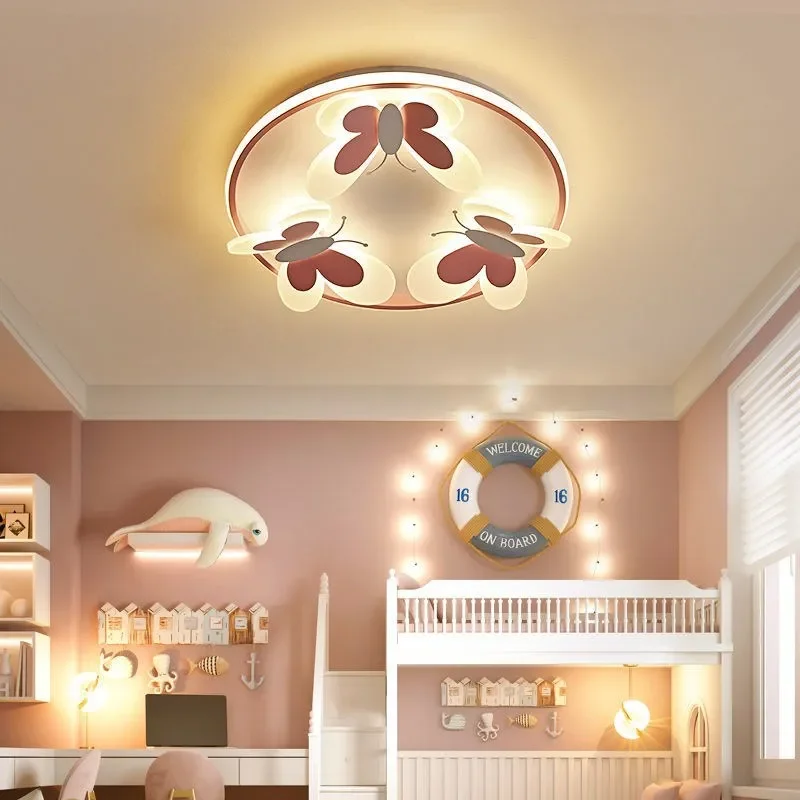 

Modern Butterfly Led Ceiling Lights Study Children Room Creative Indoor Bedroom Ceiling Lamp Home Decor Lusters Luminaires