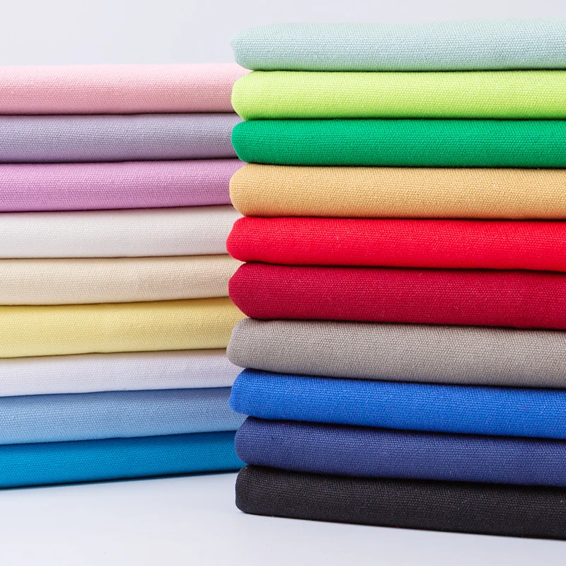 150cmx50cm 100%Pure Cotton Canvas Fabric Thicken Solid Color  Coarse Cotton Cloth Sofa Curtain Household Cloth DIY Sewing Fabric