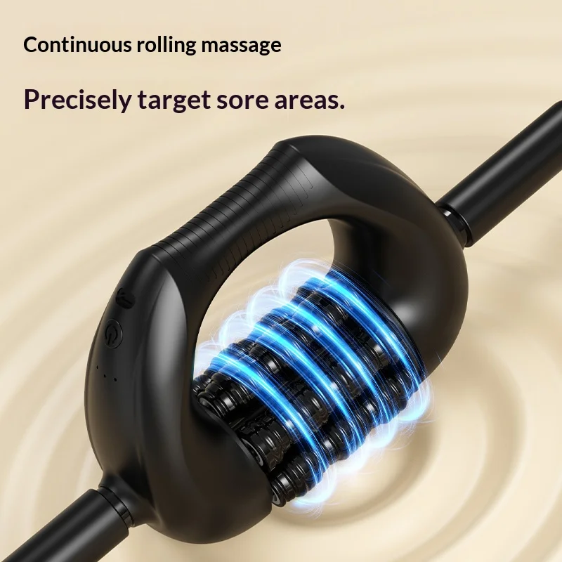 

Electric Percussive Massager Powerful Deep Tissue Rolling Stick for Body Muscle Recovery And Fatigue Relief 5-Speed Rechargeable