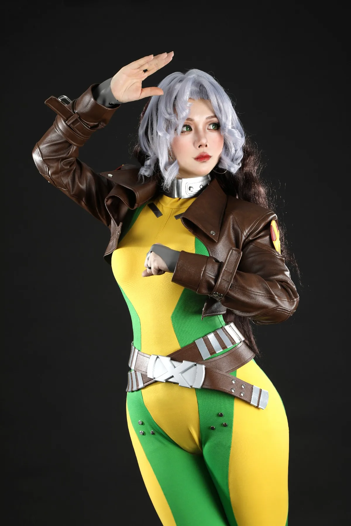 Rogue Cosplay Kostüm Damen Fantasia Rivals Halloween Karneval Party Anzug