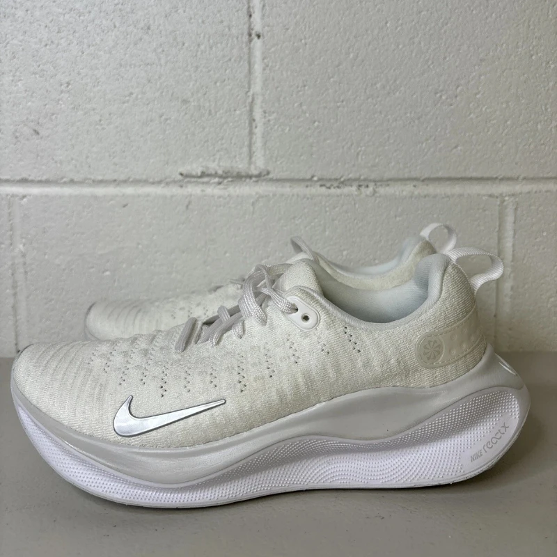 Nike ReactX Infinity Run 4 White Metallic Silver Women Comfortable Cushioning Training Long Distance Running Shoes DR2670-102