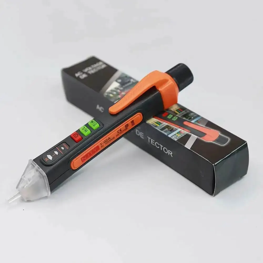 Non-Contact Voltage Tester 12-1000V AC Voltage Checker Pen Orange Smart Circuit Inspection Tool Electricity Measuring Pen