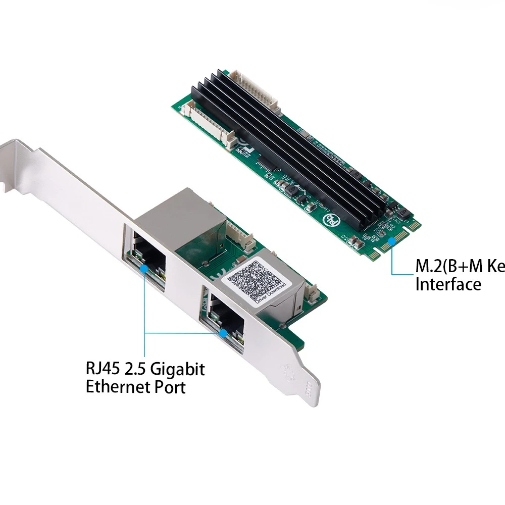 Scheda Di Rete Intel I226 2.5G Per M.2 A+E E B+M – Adattatore Ethernet Gigabit Per Youyeetoo X1 E Laptop