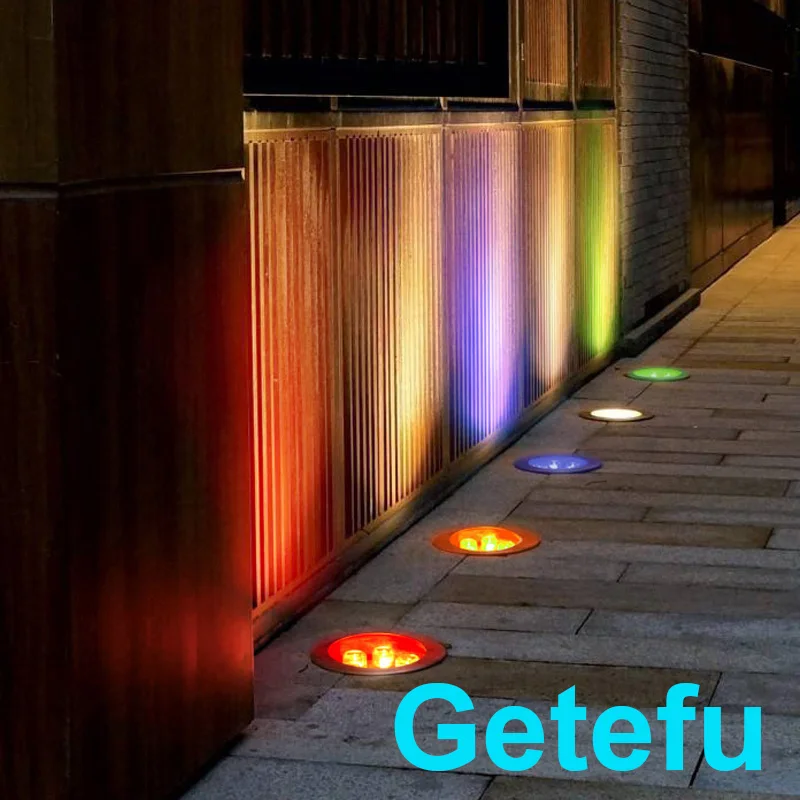 Fernbedienbare RGB LED-Gartenbeleuchtung, Wasserdichte 9W/18W IP67 Outdoor Bodeneinbauleuchte für Gartenwege – Detail 1