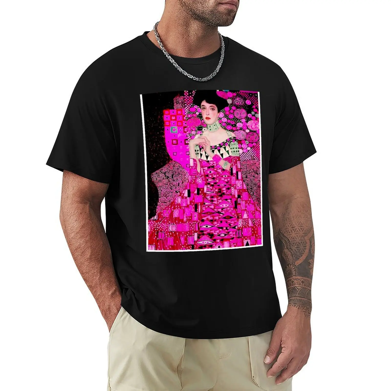 

klimt : Vintage 1906 Adele Bloch Bauer Portrait Print T-Shirt Aesthetic clothing T-shirts man plain white t shirts men