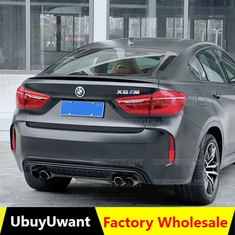 

Car Styling ABS X6 F16 2015-2019 Rear Spoiler Trunk Wing For BMW X6 F16 M-Performance Style