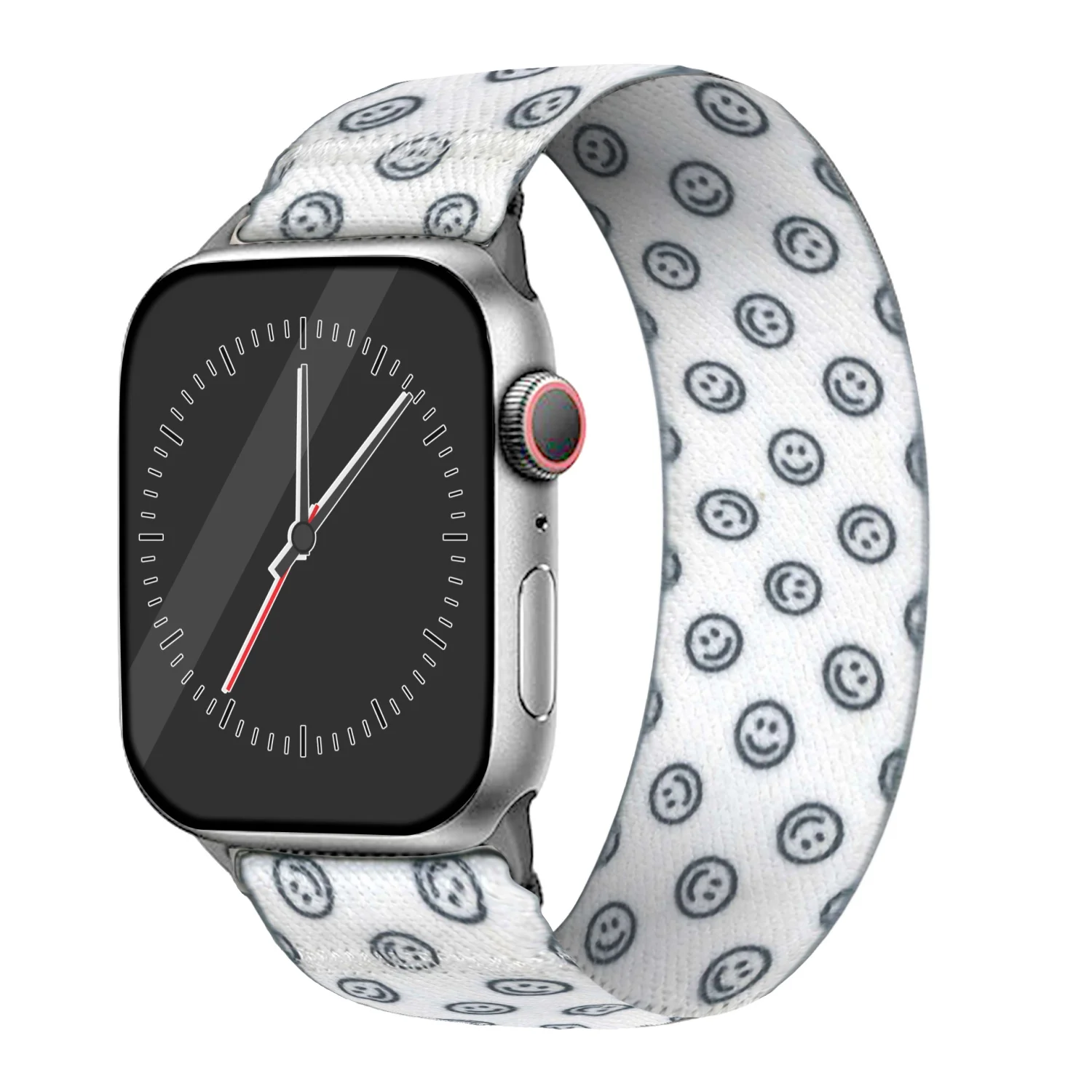 Correia de relógio de nylon solo de impressão, Apple Watch Series, 44mm, 45mm, 42mm, 40mm, 38mm, 41mm, Ultra 49mm, pulseira para iWatch