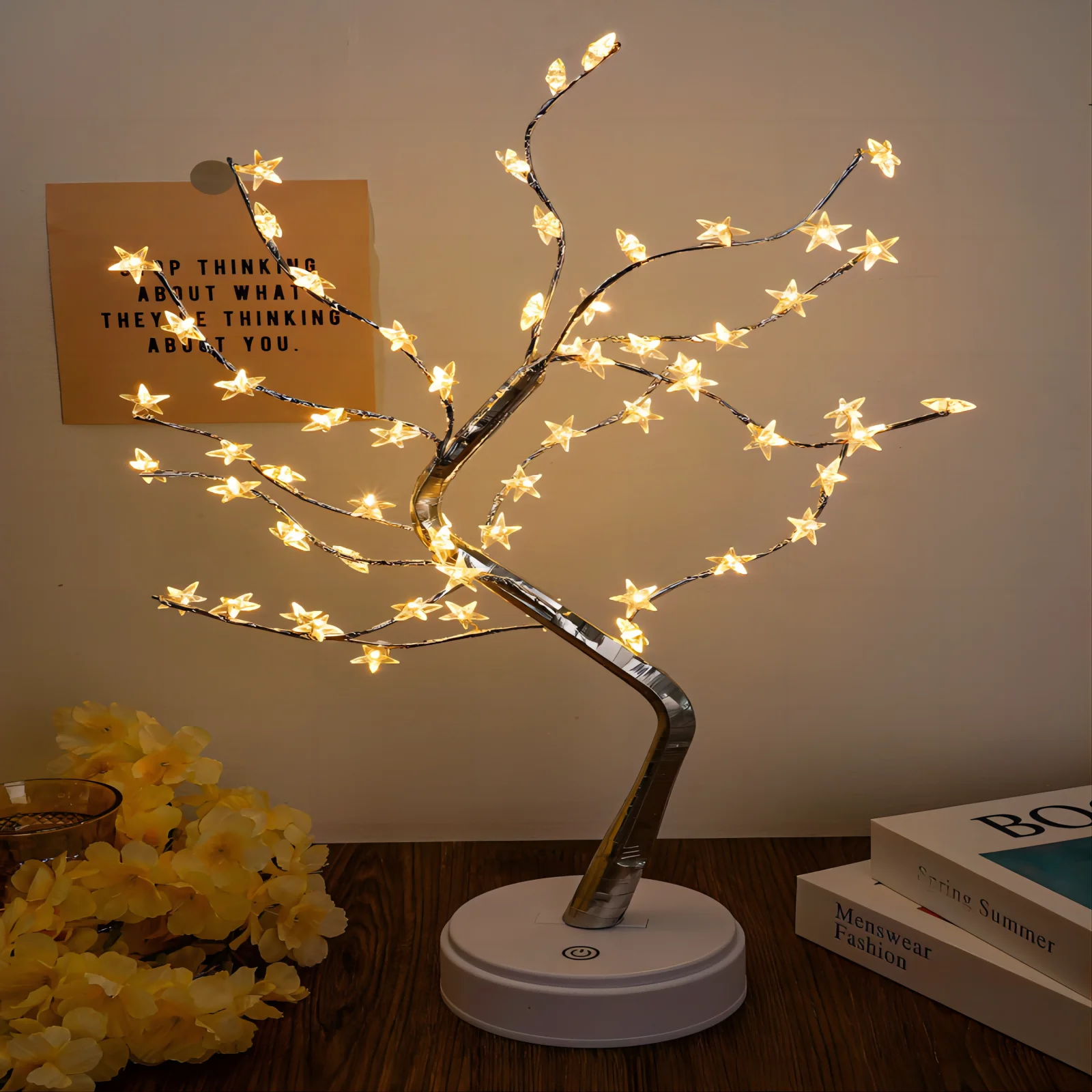 LED Night Light Mini Christmas Tree Copper Wire Garland Lamp For Kids Home Bedroom Decoration Decor Fairy Light Holiday lighting