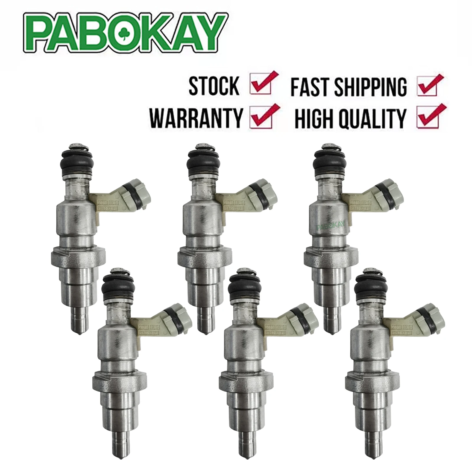 6 pieces x For Toyota 1JE-FSE 1JZ-FSE JZX110 Fuel Injector 23250-46131 23209-46131 2325046131 2320946131