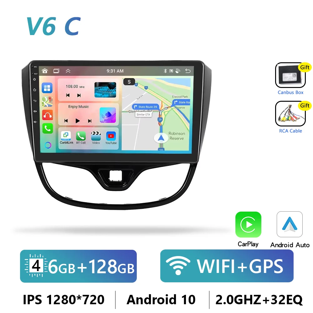 4G Carplay Android Radio Auto Multimedia Speler Voor Opel Karl Vinfast Fadil 2017-2020 Head Unit Gps Stereo Intelligente Autoradio