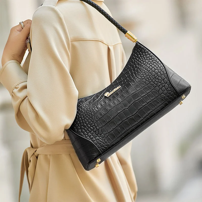 Handmade Women Bag Designed Soft Whole Genuine Leather Shoulder s Luxury Black Ladies LT360