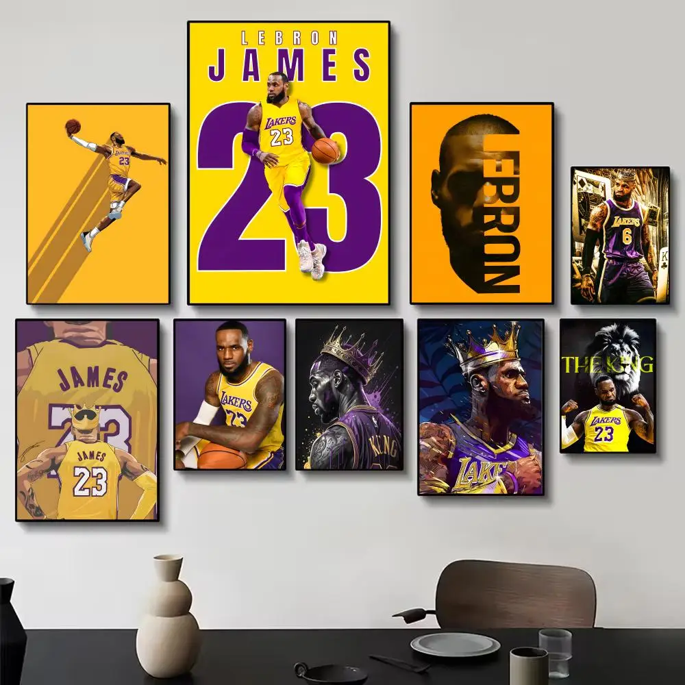 Legendary Athletic L-LeBron J-James Poster Painting Wall Art for Living Room Home Gifts Decor Mural