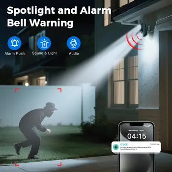 iCsee 三螢幕 WIFI IP 相機 戶外 4K 雙鏡頭 PTZ 相機 AI 人形偵測 IP66 防水 CCTV 視訊安防攝影機 8 最佳銷售 雙鏡頭 - №4