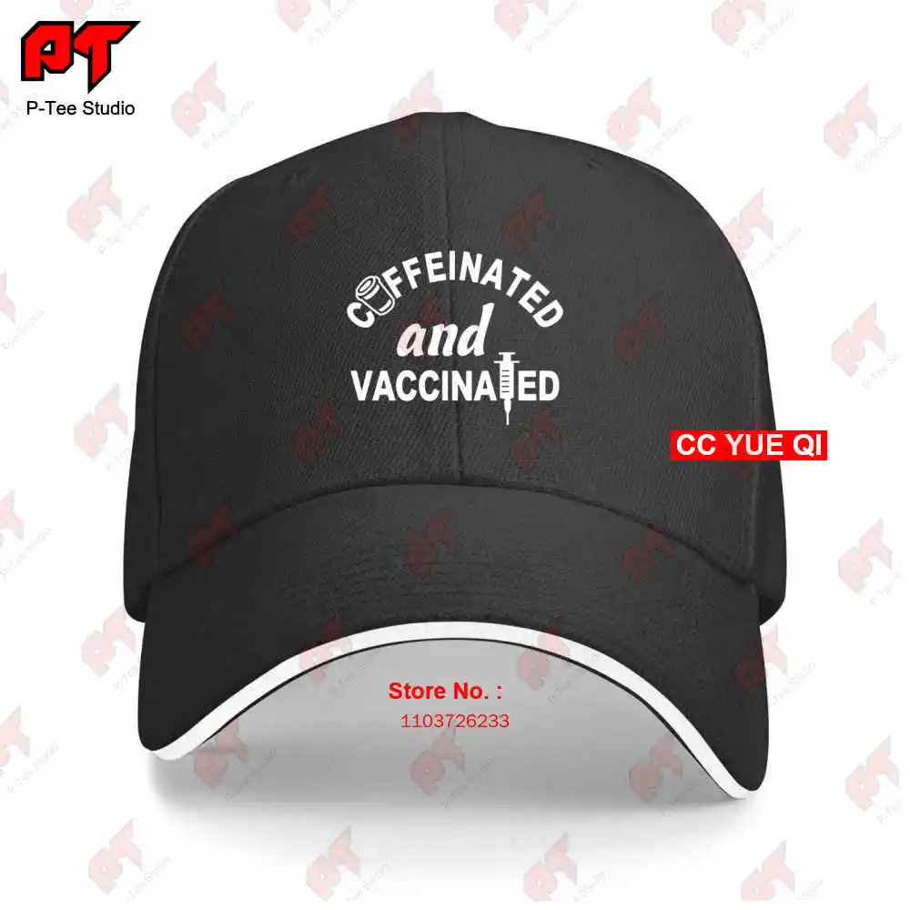 Caffeinated And Vaccinated Coffee Science Baseball Caps Truck Cap VEA3