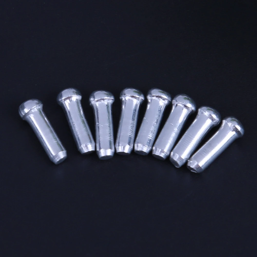 100/200pcs Aluminum Alloy MTB Bike Bicycle Brake Cable Tips Bicycle Brake Shifter Inner Cable Tips Wire End Cap Crimps Sliver