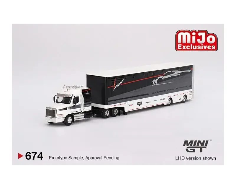 MINI GT 1:64 Chevroler Racing C8.R Racing Transporter Set Model Car